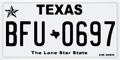 TX license plate BFU0697