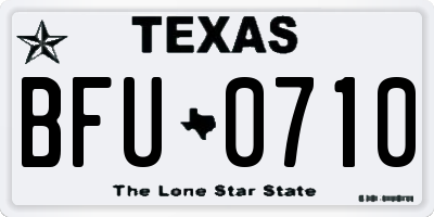 TX license plate BFU0710