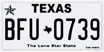 TX license plate BFU0739