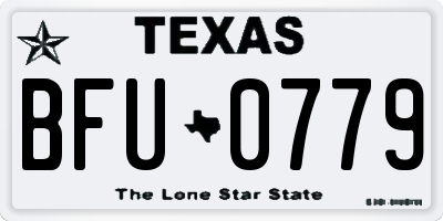 TX license plate BFU0779