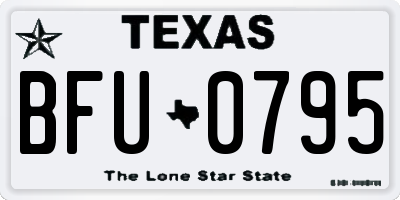 TX license plate BFU0795