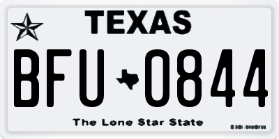 TX license plate BFU0844