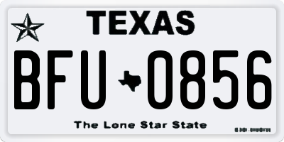 TX license plate BFU0856