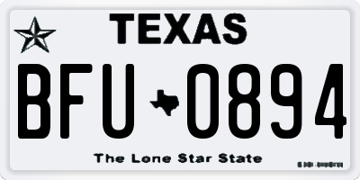 TX license plate BFU0894