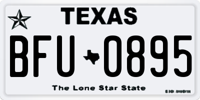 TX license plate BFU0895