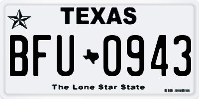 TX license plate BFU0943