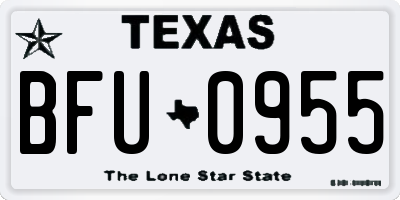 TX license plate BFU0955
