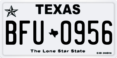 TX license plate BFU0956