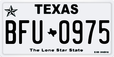 TX license plate BFU0975