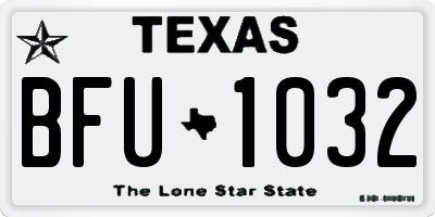 TX license plate BFU1032