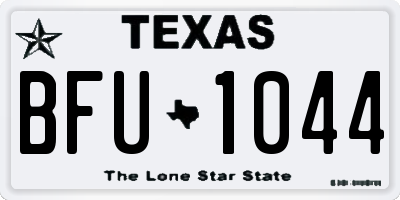 TX license plate BFU1044