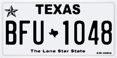 TX license plate BFU1048
