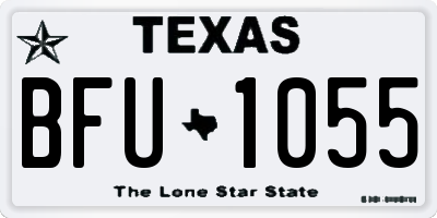 TX license plate BFU1055