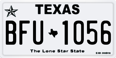 TX license plate BFU1056