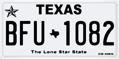 TX license plate BFU1082