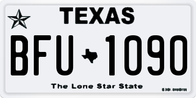 TX license plate BFU1090