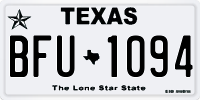 TX license plate BFU1094