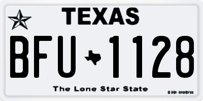 TX license plate BFU1128