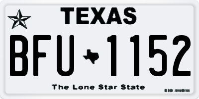 TX license plate BFU1152