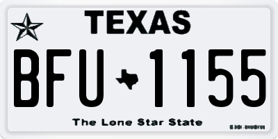 TX license plate BFU1155