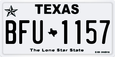 TX license plate BFU1157