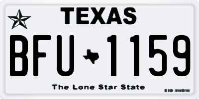 TX license plate BFU1159