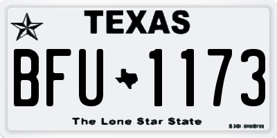 TX license plate BFU1173