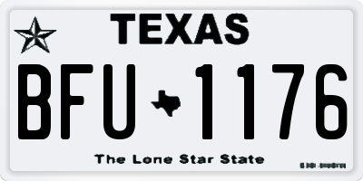 TX license plate BFU1176
