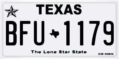 TX license plate BFU1179