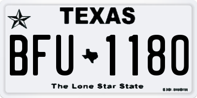 TX license plate BFU1180