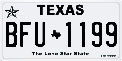 TX license plate BFU1199