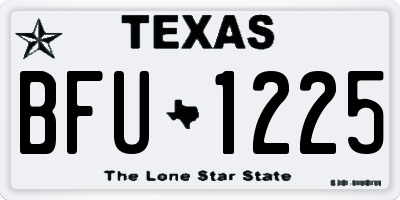 TX license plate BFU1225
