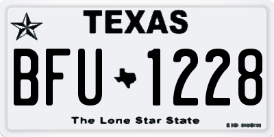 TX license plate BFU1228