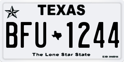 TX license plate BFU1244