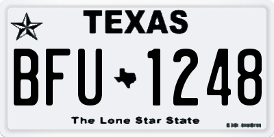 TX license plate BFU1248