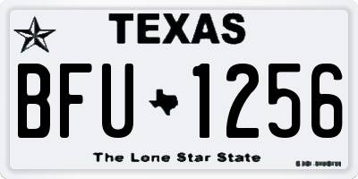 TX license plate BFU1256