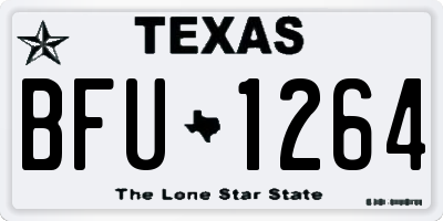 TX license plate BFU1264