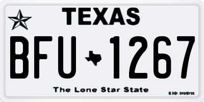 TX license plate BFU1267
