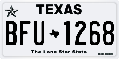 TX license plate BFU1268