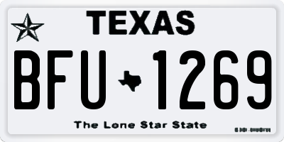 TX license plate BFU1269