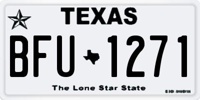 TX license plate BFU1271