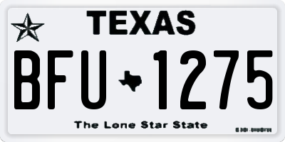 TX license plate BFU1275