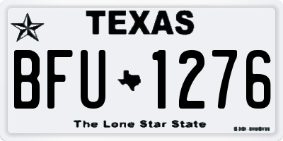 TX license plate BFU1276