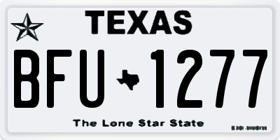 TX license plate BFU1277