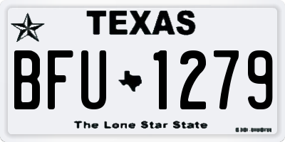TX license plate BFU1279