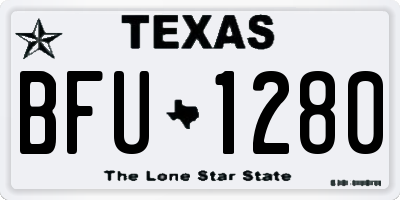 TX license plate BFU1280