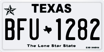TX license plate BFU1282