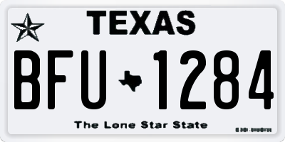 TX license plate BFU1284