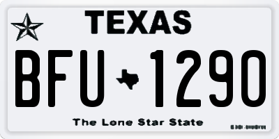 TX license plate BFU1290
