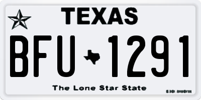 TX license plate BFU1291